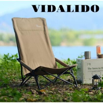 🆕 Vidlido Low Chair เก้าอี้สนาม เก้าอี้แคมป์ปิ้ง ขาต่ำ นั่งสบาย เบาะกว้าง พับเก็บง่าย พร้อมกระเป๋าพกพาพรีเมียม