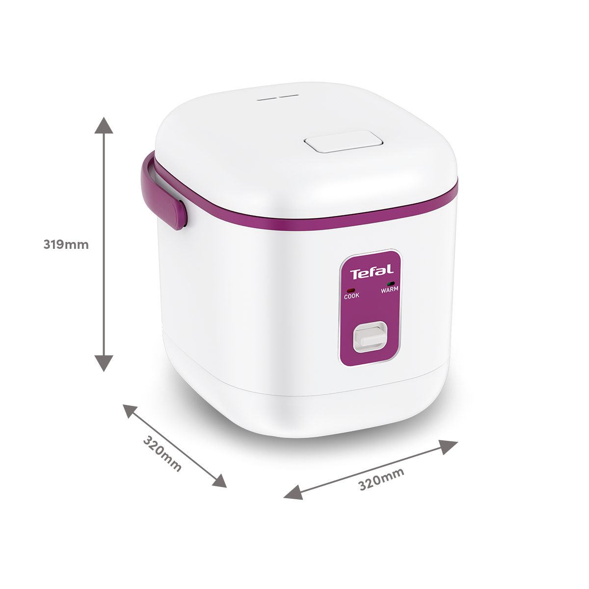 Tefal Mini Rice Cooker 0.4L หม้อหุงข้าวไฟฟ้าขนาดเล็ก หุงข้าวไม่ติดหม้อ หม้อหุงข้าวมินิมอล อุ่นอัตโนมัติ 6 ชม. หิ้วพกพาง่าย รุ่น RK1721 / RK1724 - Image 3