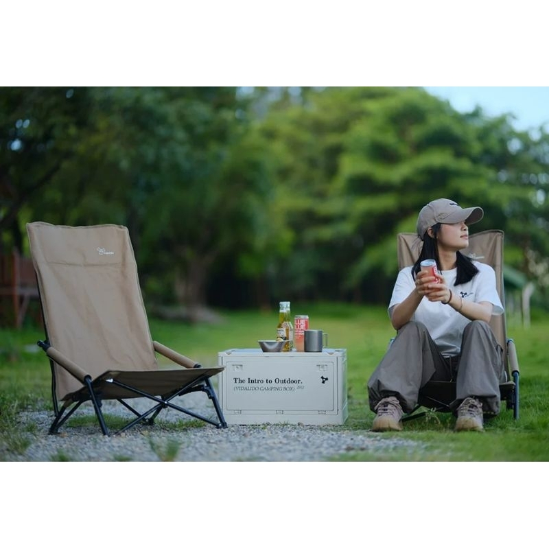 🆕 Vidlido Low Chair เก้าอี้สนาม เก้าอี้แคมป์ปิ้ง ขาต่ำ นั่งสบาย เบาะกว้าง พับเก็บง่าย พร้อมกระเป๋าพกพาพรีเมียม - Image 6