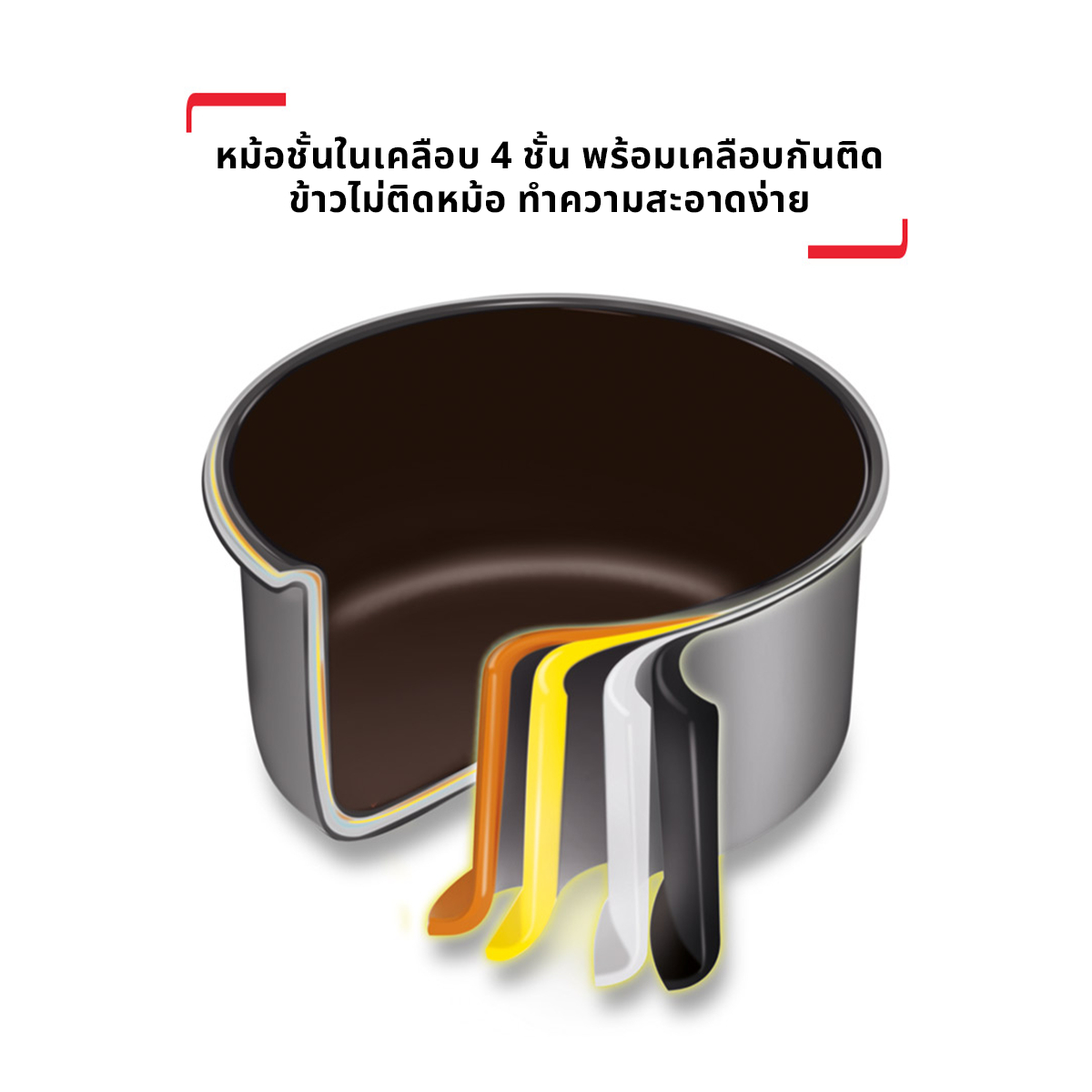 Tefal Mini Rice Cooker 0.4L หม้อหุงข้าวไฟฟ้าขนาดเล็ก หุงข้าวไม่ติดหม้อ หม้อหุงข้าวมินิมอล อุ่นอัตโนมัติ 6 ชม. หิ้วพกพาง่าย รุ่น RK1721 / RK1724 - Image 7