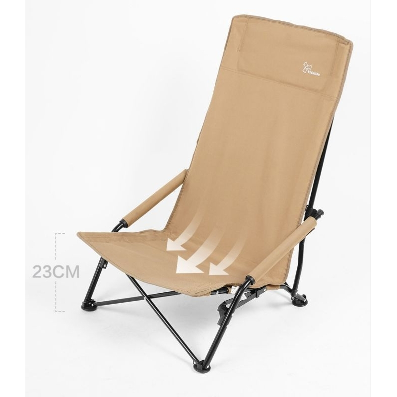 🆕 Vidlido Low Chair เก้าอี้สนาม เก้าอี้แคมป์ปิ้ง ขาต่ำ นั่งสบาย เบาะกว้าง พับเก็บง่าย พร้อมกระเป๋าพกพาพรีเมียม - Image 8