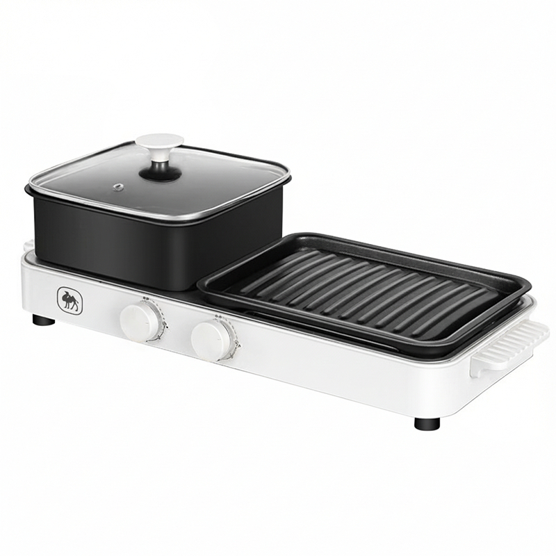 CAMEL หม้อสุกี้เตาย่างไฟฟ้า 2in1 ความจุใหญ่ 3.5L เคลือบ Non-Stick ไม่ติดกระทะ ปรับไฟ 5 ระดับ ถอดล้างทำความสะอาดง่าย หม้อชาบูเตาย่าง - Image 9
